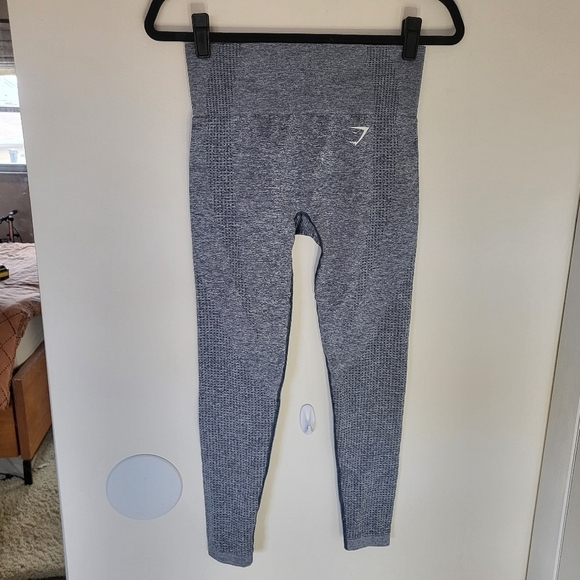 EUC Gymshark Vital Seamless Legging Blue Grey Marl Small - Picture 1 of 14